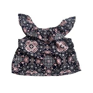 Love squared girls Floral Ruffle Sleeve Shoulder size 8